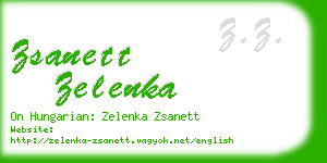 zsanett zelenka business card